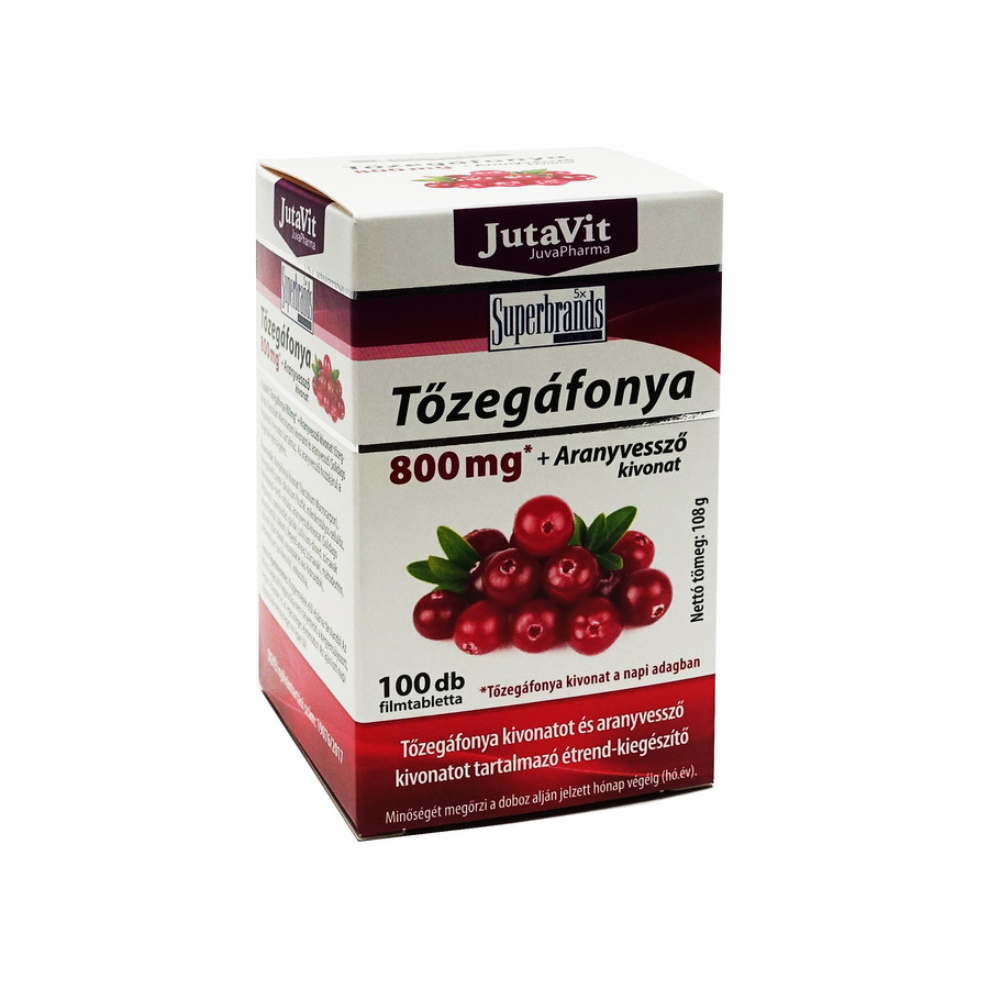 Image of JutaVit Tőzegáfonya 800mg*+Aranyvessző kivonat 100x -JutaVit-