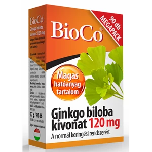 Ginkgo biloba kivonat 120 mg Megapack 90x  -BioCo-