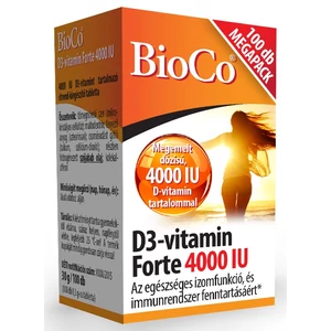 D3-vitamin Forte 4000 IU 100 db  -BioCo-