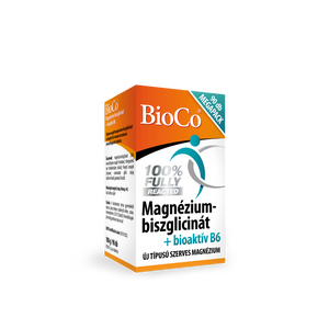 MAGNÉZIUM-BISZGLICINÁT + BIOAKTÍV B6-VITAMIN TABLETTA 90 DB- BioCo-