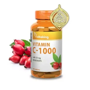 C vitamin csipkebogyóval 1000 mg. -Vitaking-
