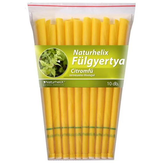 Fülgyertya 10x citromfű -Naturhelix-