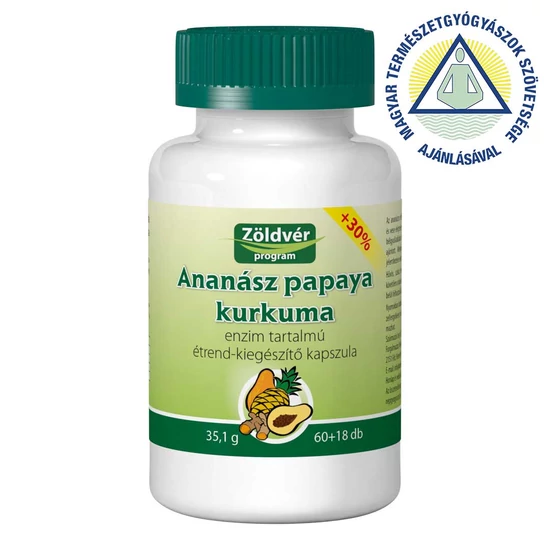 Ananász-papaya-kurkuma kapsz.
