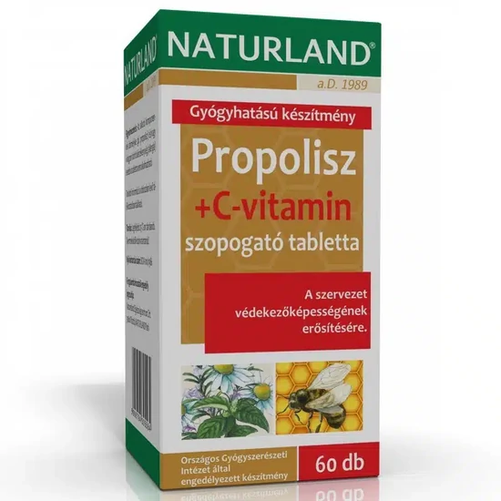 Propolisz+C  tabletta  60x-Naturland-