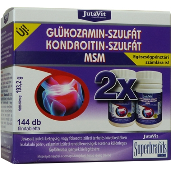 Glükozamin-szulfát, Kondroitin-szulfát és MSM speciális tápszer 144x  -Jutavit-