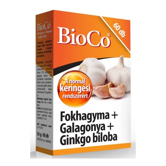 Fokhagyma+Galagonya+Ginkgo biloba -BioCo-