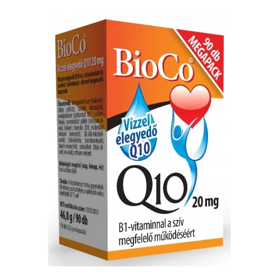 Vízzel elegyedő Q10 (20 mg)-BioCo-