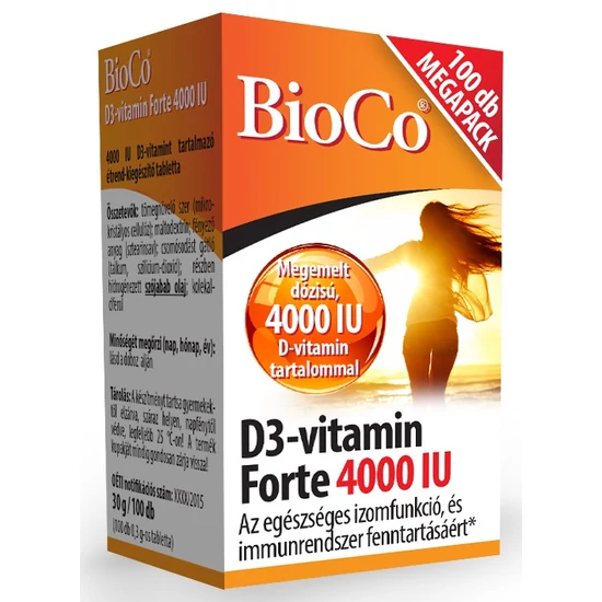 D3-vitamin Forte 4000 IU 100 db  -BioCo-