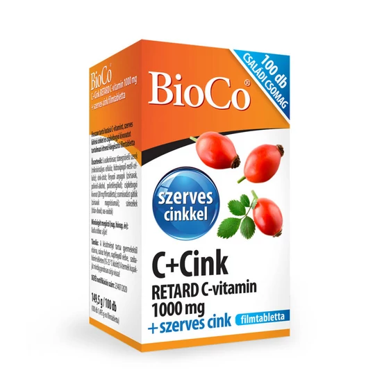 Csipkebogyós C-vitamin 1000mg + szerves cink  -BioCo-