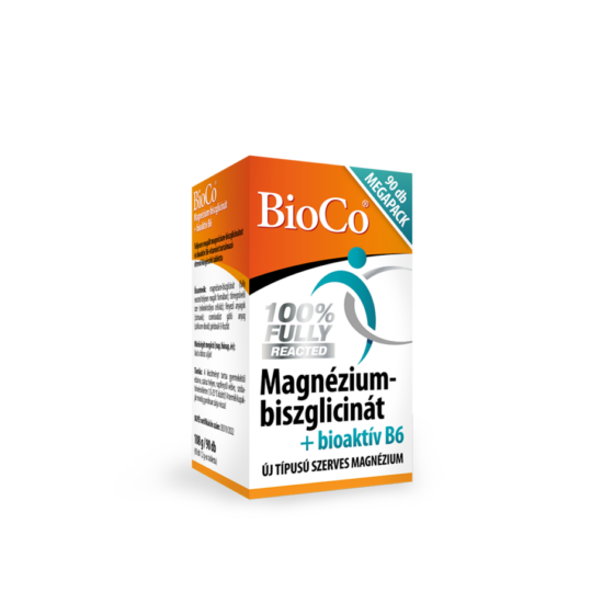 MAGNÉZIUM-BISZGLICINÁT + BIOAKTÍV B6-VITAMIN TABLETTA 90 DB- BioCo-